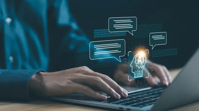 AI on laptop